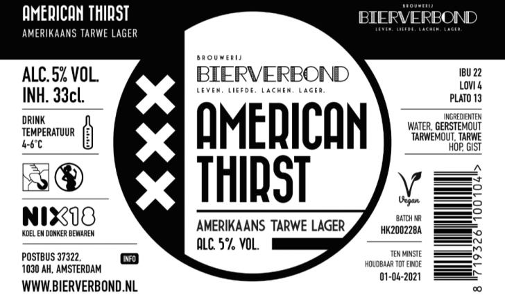 American Thirst Tarwe Lager American Thirst Tarwe Lager
